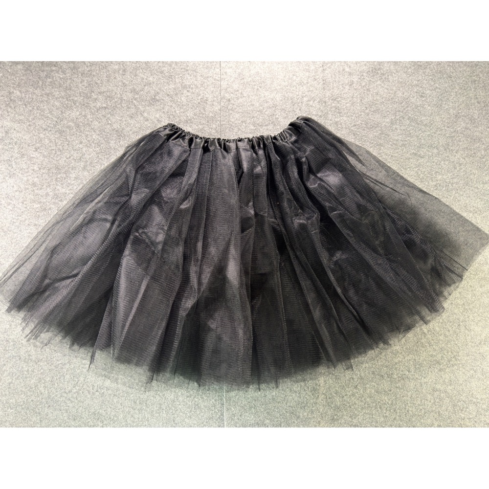 Unbranded Tulle Tutu Skirt Women S Black Layered Mesh Elastic Waist Mini